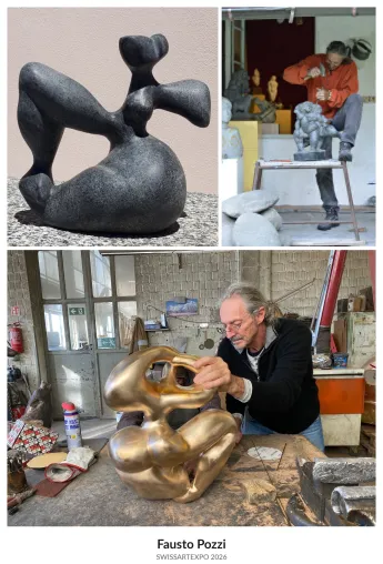 Bild: Fausto Pozzi: Harmonische Skulpturen voller Leichtigkeit an der SWISSARTEXPO 2026 in Zürich