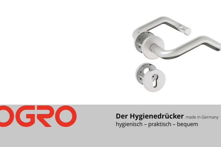DER HYGIENEDRÜCKER von Ogro – Türen öffnen mit dem Unterarm Bild: DER HYGIENEDRÜCKER von Ogro – Türen öffnen mit dem Unterarm