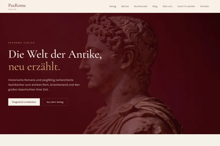 Bild: PaxRoma: Neuer Verlag für die Antike – historische Romane und Sachbücher zu Rom und Griechenland
