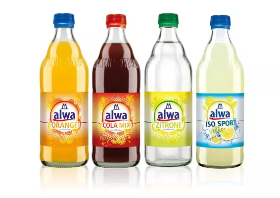 alwa baut Sortiment für den Festbereich aus Limonaden jetzt auch in 0,5-Liter-Glasflaschen Bild: alwa baut Sortiment für den Festbereich aus Limonaden jetzt auch in 0,5-Liter-Glasflaschen