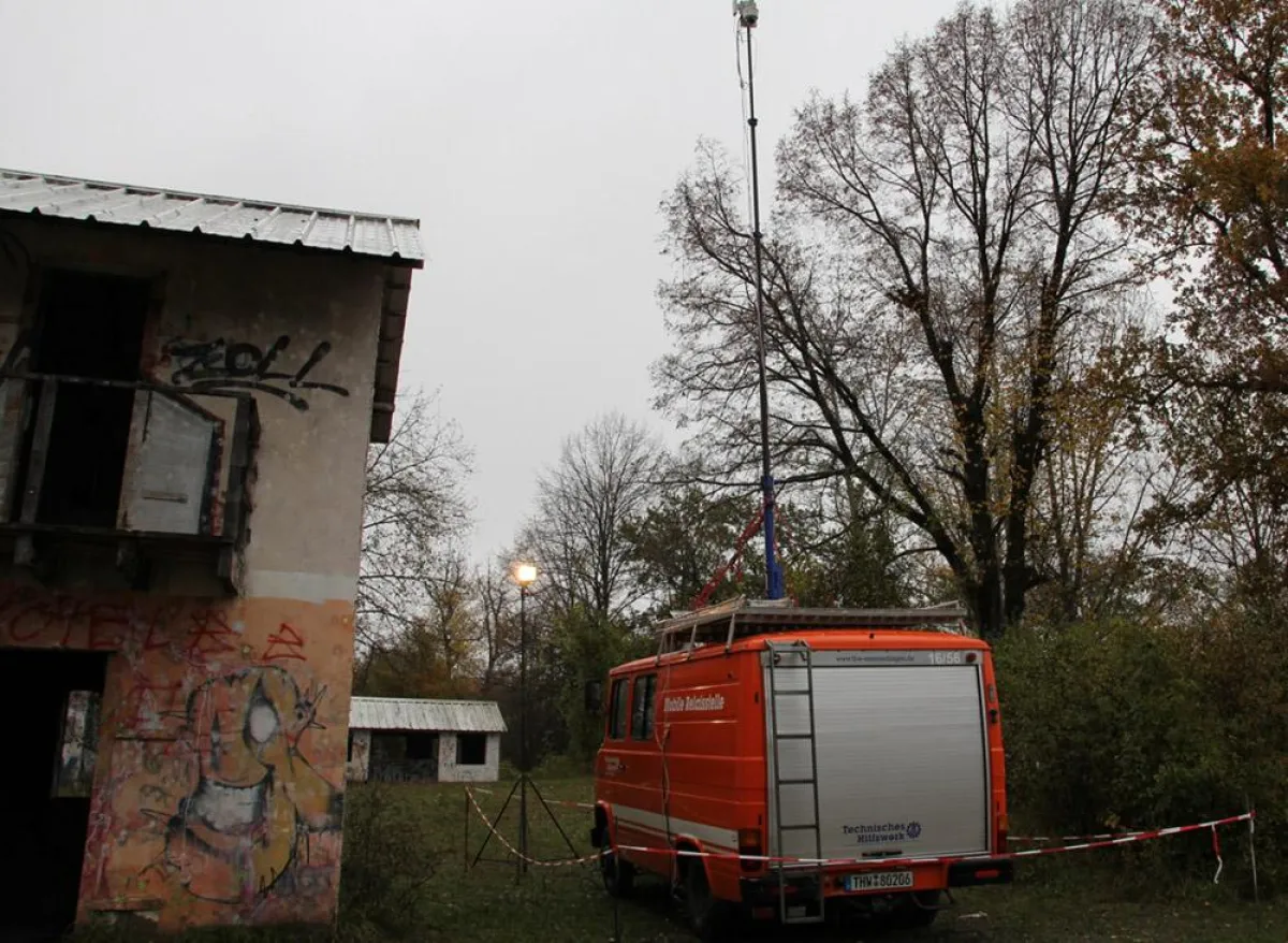 Sonderfahrzeug der Fachgruppe F/K Emmendingen bei einem Wettkampf der Bergungsgruppen