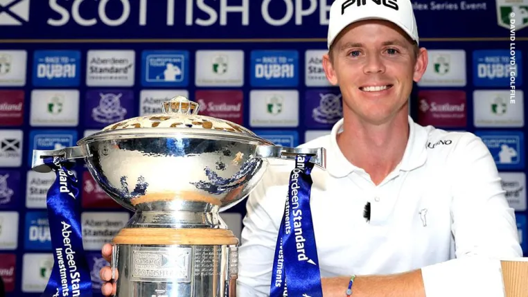 GOLFINO Pro Brandon Stone feiert Sieg bei den Scottish Open 2018 Bild: GOLFINO Pro Brandon Stone feiert Sieg bei den Scottish Open 2018