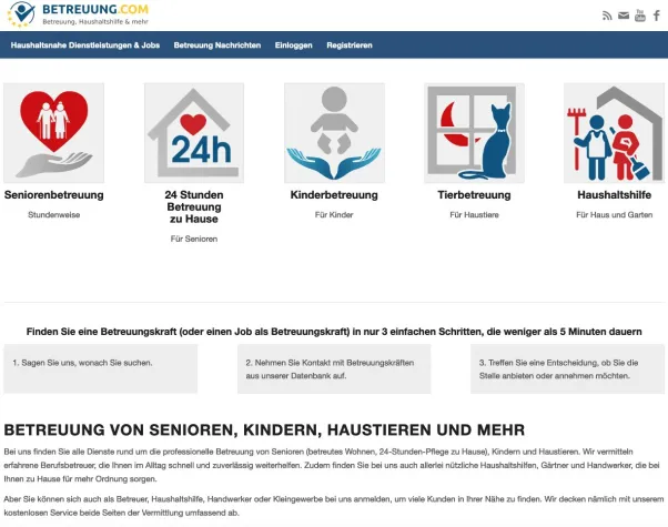 Betreuung.com führt zahlreiche neue Funktionen ein, um die Suche nach Betreuungskräften zu erleichtern. Bild: Betreuung.com führt zahlreiche neue Funktionen ein, um die Suche nach Betreuungskräften zu erleichtern.