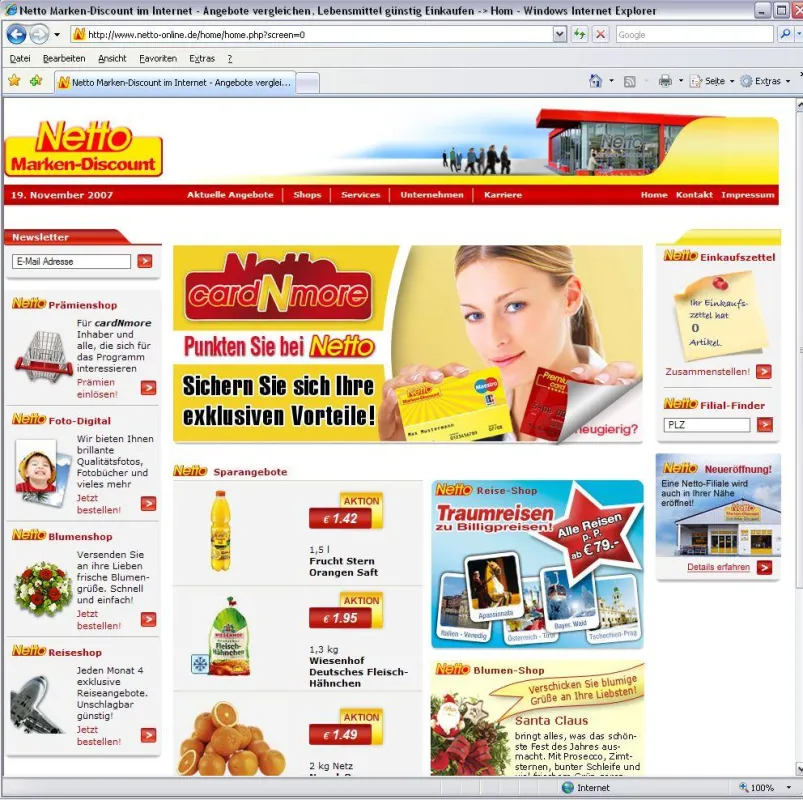 Netto Marken-Discount Internet-Relaunch mit Motive Cross Communication