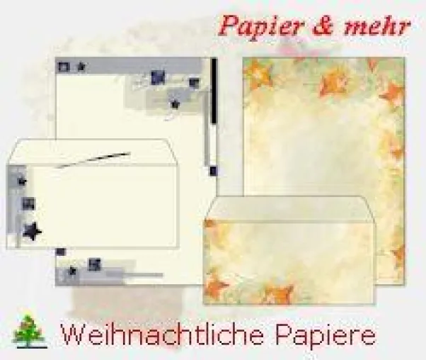 Bild: Weihnachtliche Papiere zum Selbstbedrucken