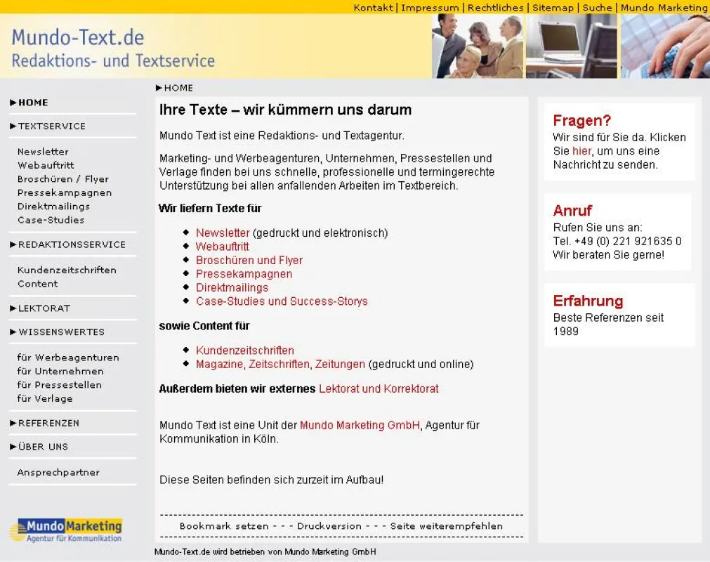 Mundo Marketing GmbH launcht Mundo-Text.de