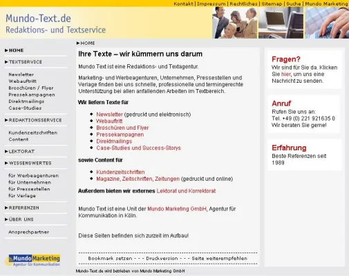 Bild: Mundo Marketing launcht Mundo-Text.de - Schnelle Texte und Content vom Text- und Redaktionsdienstleister