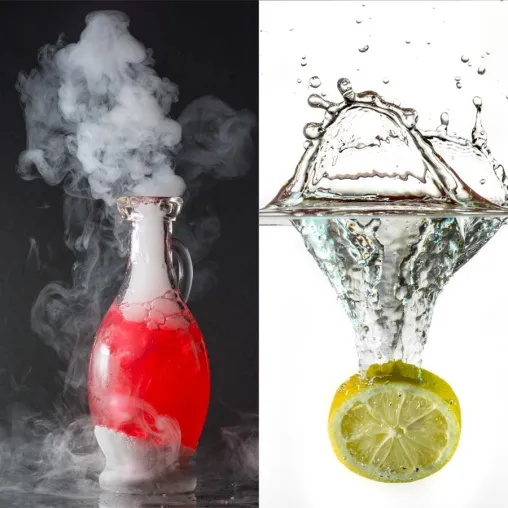Bild: Es dampft und platscht: Fotoworkshop „Effekte mit Dampf, Wasser, Tro-ckeneis und Seifenblasen“ in Münster