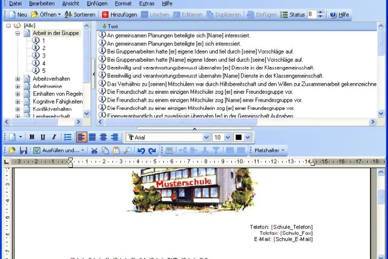 Bild: Beurteilungs-Manager 2.00: Beurteilungen für Schüler und Praktikanten schreiben