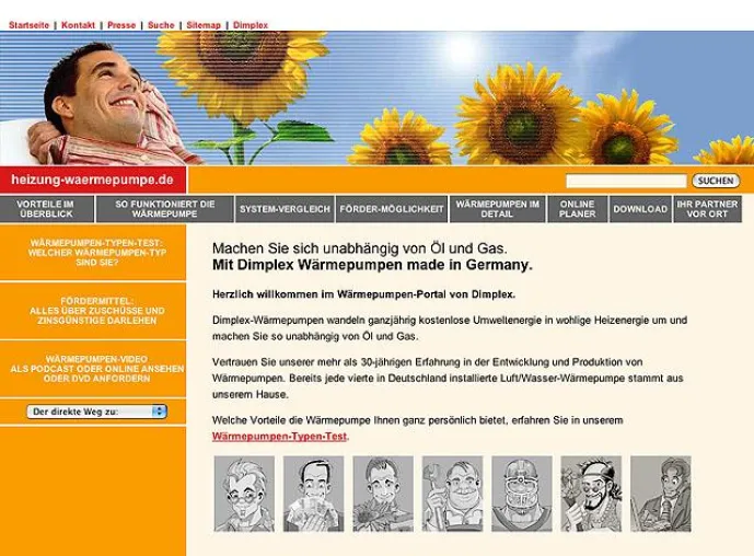 Erst Informieren, dann profitieren. Dimplex launcht ein herstellerunabhängiges Online-Portal zur Wärmepumpe Bild: Erst Informieren, dann profitieren. Dimplex launcht ein herstellerunabhängiges Online-Portal zur Wärmepumpe