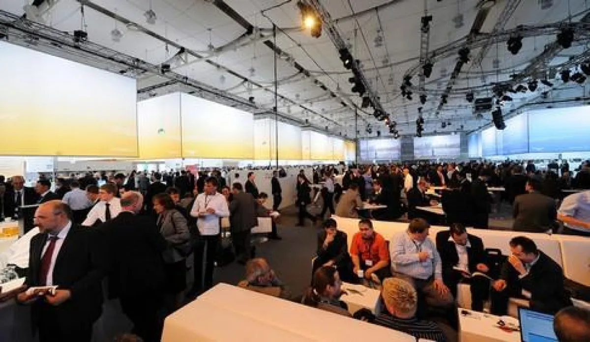 Networking in der Ausstellungsfläche
