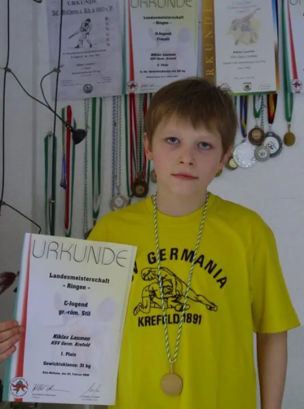 NRW-Landesmeister bei der C-Jugend: Der erst 11-jährige Niklas Laumen. Foto: PR-Xpress