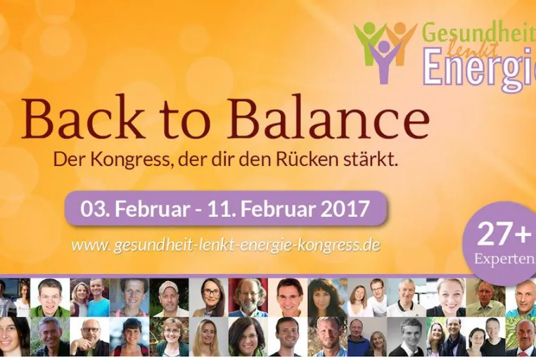 Bild: 1. Gesundheit-lenkt-Energie-Kongress „Back to Balance“ - online und kostenlos vom 03.02.bis 11.02.2017