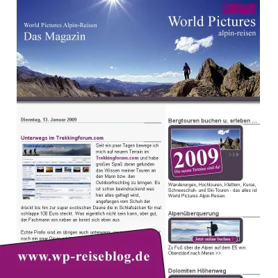 Bild: Neuer Reise-Blog von WP Reisen