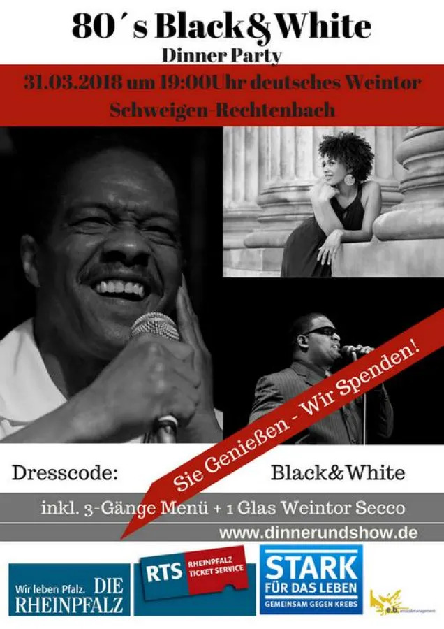 80´s Black&White Dinner Party - 31.03.2018