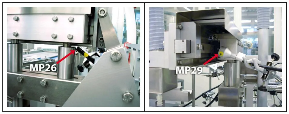 Beispielhafte Messpunkte MP26 und MP29 am Pick and Place Handling