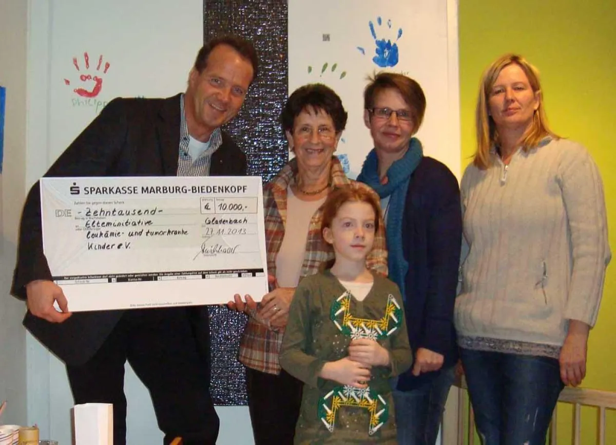 ORANIER: 10.000 Euro für die Elterninitiative für leukämie- und tumorkranke Kinder Marburg e.V.