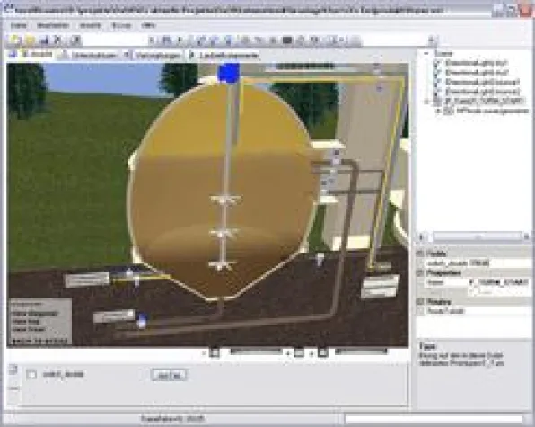 Bild: tarakos-Integration in WEBfactory - 3D-Prozessvisualisierung im Internet