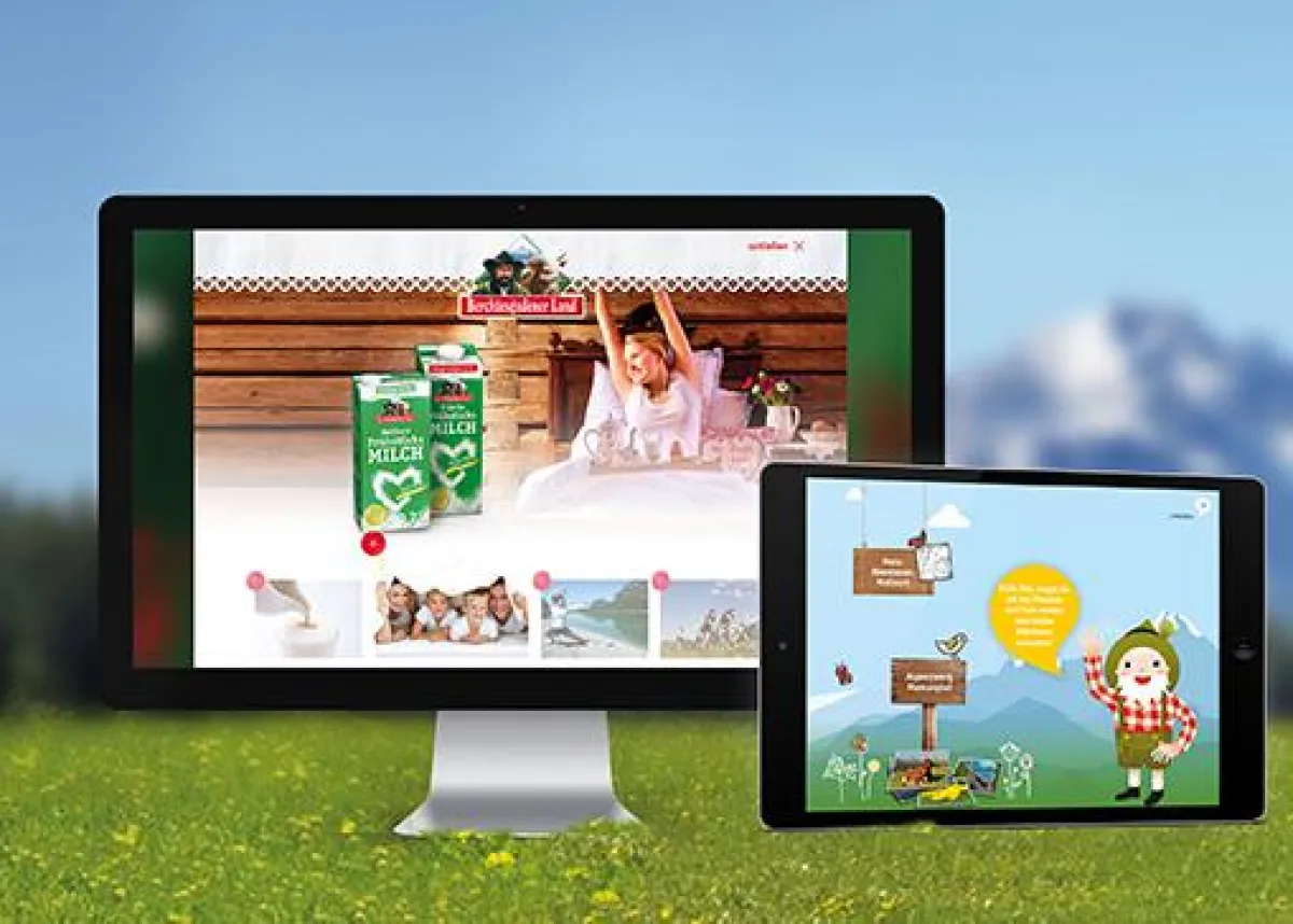 Online-Markenwelt Bergbauernmilch