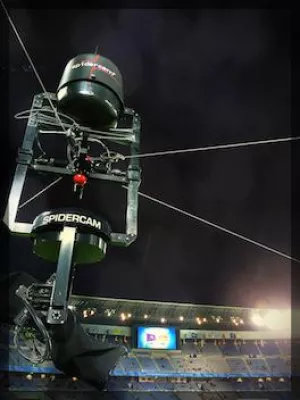 Bild: A high wire act for the cameras at the European Championship