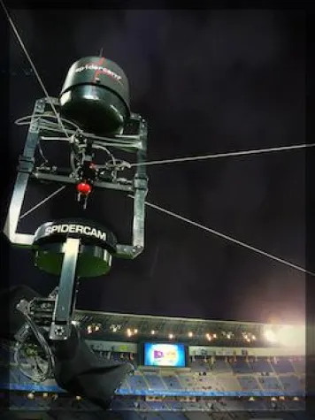 Bild: A high wire act for the cameras at the European Championship