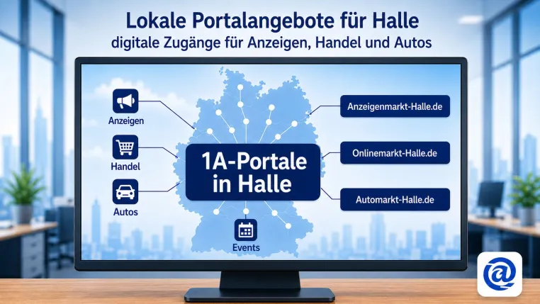 Halle erhält mit 1A-Portale.de zentrale Einstiege für lokale Angebote und Handel Bild: Halle erhält mit 1A-Portale.de zentrale Einstiege für lokale Angebote und Handel