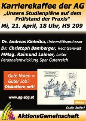 Bild: Einladung zum 5. Karrierekaffee der AktionsGemeinschaft Salzburg
