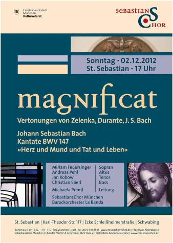 Bild: Magnificat von Durante, Zelenka und J.S. Bach am 2.12.2012 um 17:00 Uhr in München Schwabing