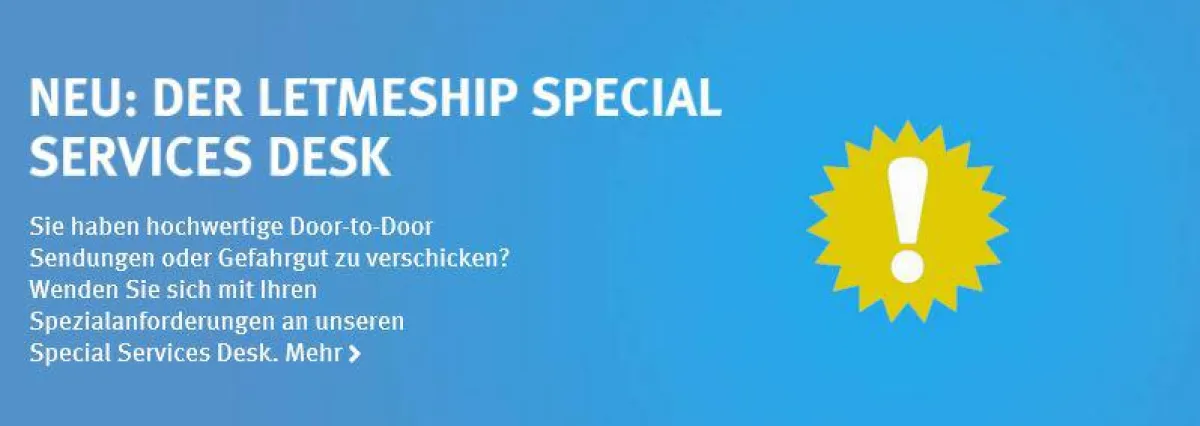 LetMeShip erweiter Angebot zum Spezial Versand