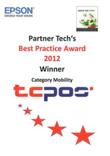 TCPOS erhält Partner Tech Best Practice Award Bild: TCPOS erhält Partner Tech Best Practice Award