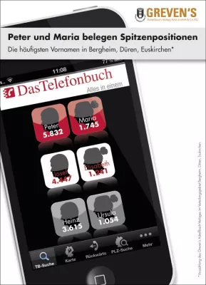 Bild: Peter und Maria sind die häufigsten Vornamen