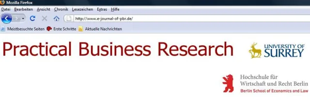 Bild: e-Journal of Practical Business Research kooperiert mit der University of Surrey/GB