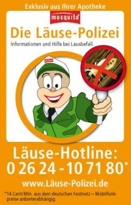 Bild: Achtung Läuse-Alarm, die Läuse-Polizei hilft sofort