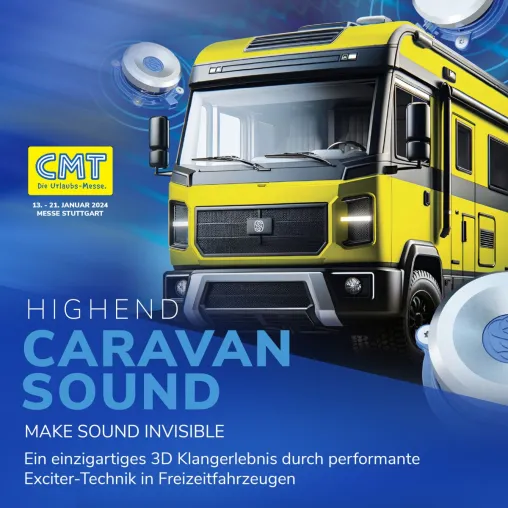 Einzigartiges Klangerlebnis für Camper und Co.: Silberform Dynamics präsentiert den Exciter 2.0 bei der CMT Bild: Einzigartiges Klangerlebnis für Camper und Co.: Silberform Dynamics präsentiert den Exciter 2.0 bei der CMT