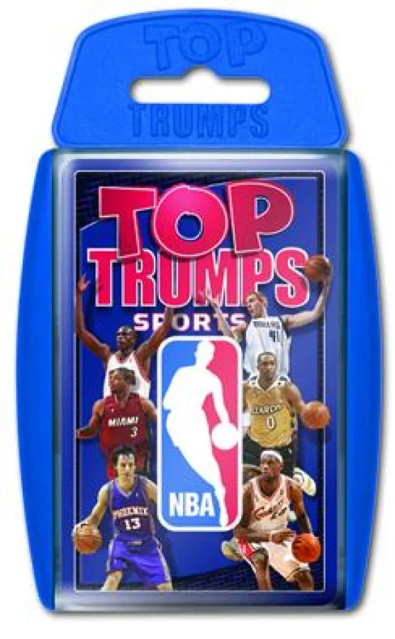 Das TOP TRUMPS NBA. Eines von drei neuen Sporttrumpfspiele aus dem Spieleverlag Winning Moves