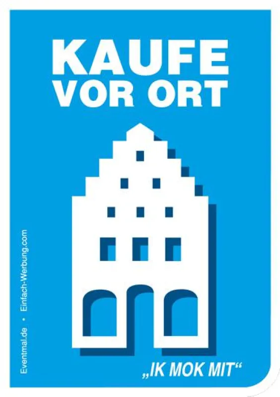 Mit dem Aufkleber ein Zeichen setzen für die Region.