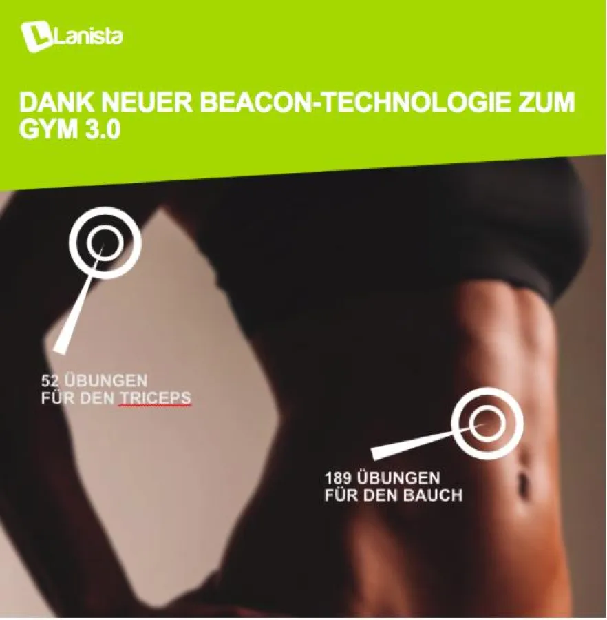 Beacons bieten die Möglichkeit u. a. über Aufsteller Trainingspläne in Studios abrufbar zu machen