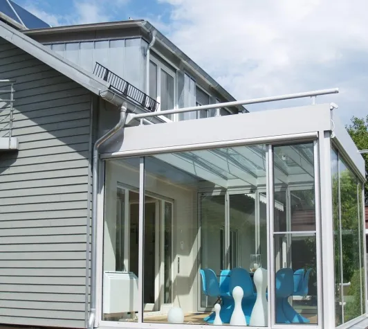 Casa Vitrum Wintergarten Flachdachsystem PLANUM bringt Bewegung in den Wintergarten-Markt Bild: Casa Vitrum Wintergarten Flachdachsystem PLANUM bringt Bewegung in den Wintergarten-Markt