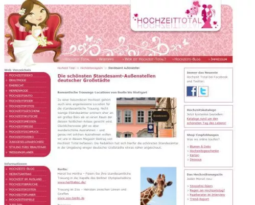 Bild: Heiraten an einem ganz besonderen Ort: Hochzeit Total stellt die schönsten Standesamt-Außenstellen vor
