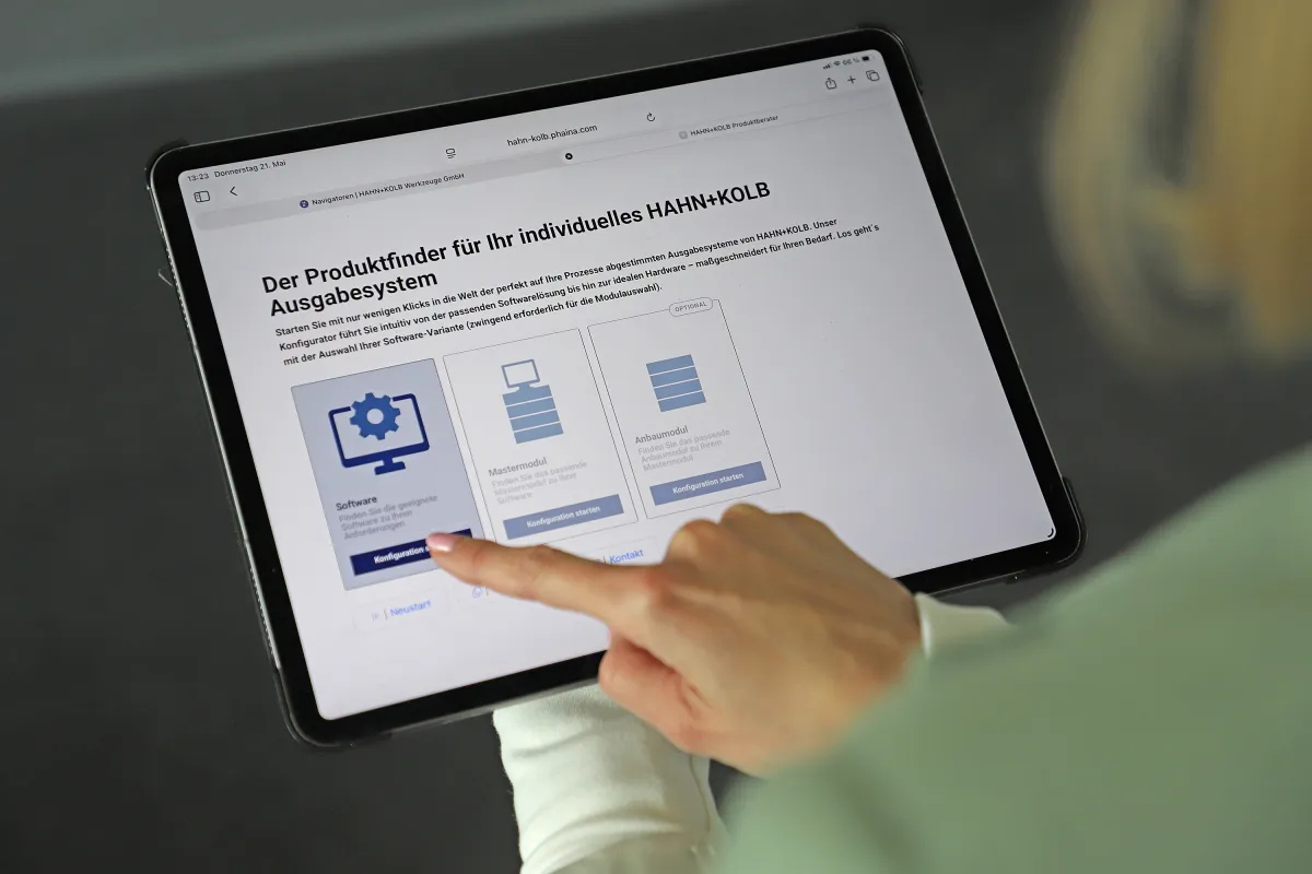 HAHN+KOLB Ausgabesystem-Finder (© HAHN+KOLB)