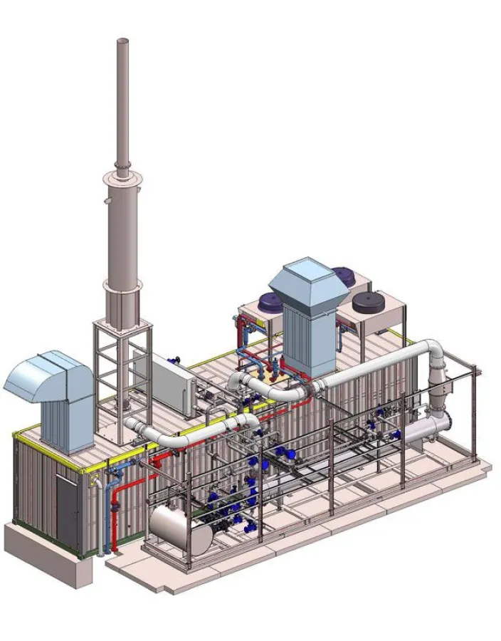 Thermalöl BHKW 3D Grafik