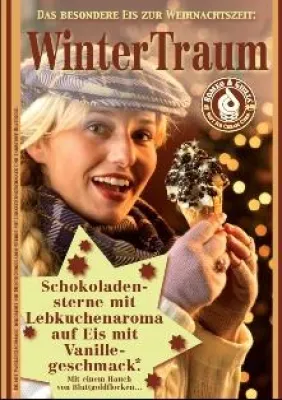 Bild: Sternenzauber in der Eiswaffel: Edel-Softeis Romeo & Giulia präsentiert Saisonkreation „WinterTraum“