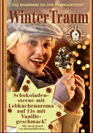 Bild: Sternenzauber in der Eiswaffel: Edel-Softeis Romeo & Giulia präsentiert Saisonkreation „WinterTraum“