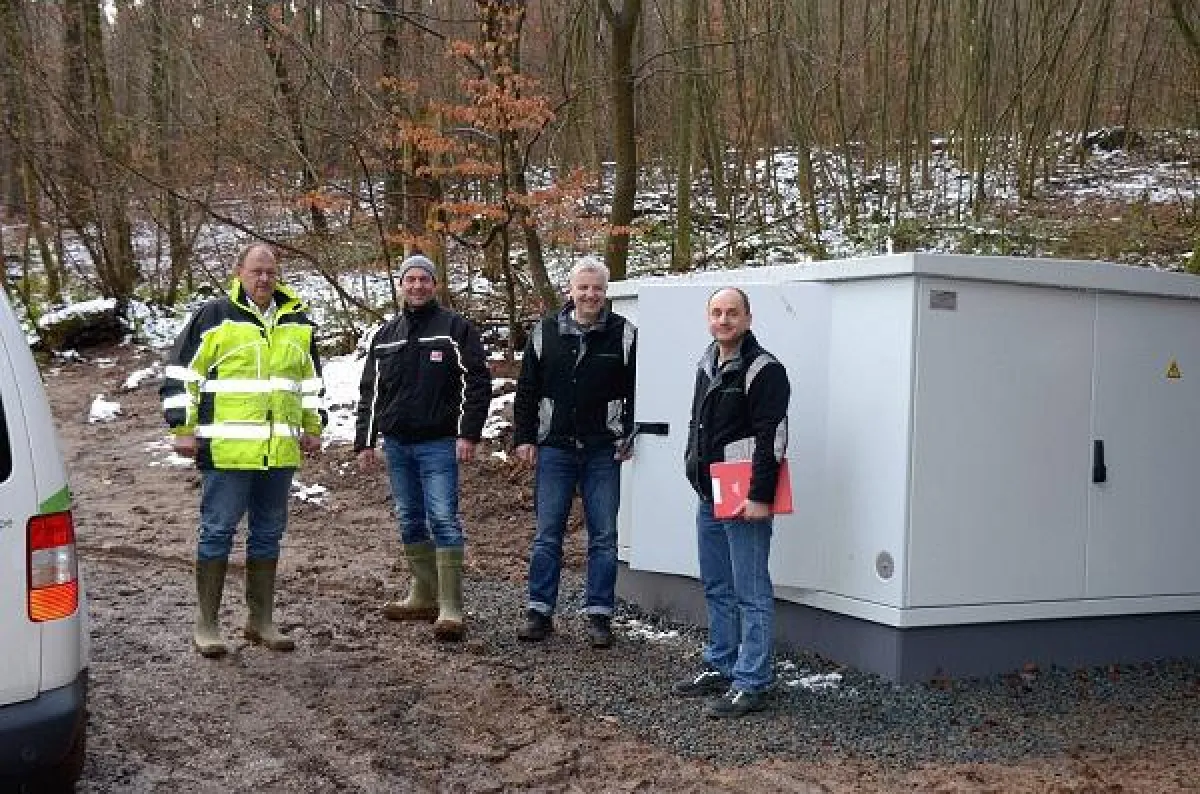 Christof Schwedes (7x7energie), Ralf Schuberth (IBC Solar), Oliver Petry, Jochen Recke (EnergieNetz)