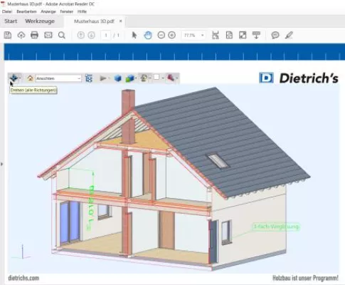 3D-Visualisierung und vereinfachte Kommunikation garantiert das Modul 3D-PDF Export von Dietrich‘s Bild: 3D-Visualisierung und vereinfachte Kommunikation garantiert das Modul 3D-PDF Export von Dietrich‘s