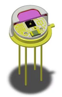 Bild: Schnelle pyroelektrische IR-Detektoren für Filterrad-Spektrometer arbeiten bis zu einigen kHz