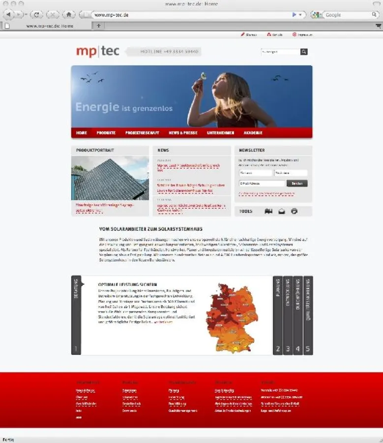 Die vollständig überarbeitete Website von Mp-tec bietet viele Zusatzfunktionen