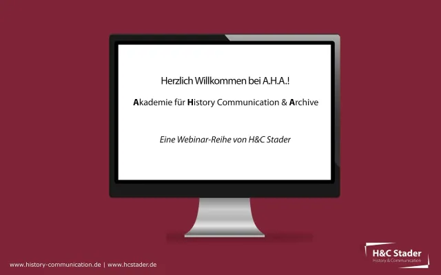 Bild: Erstmals Webinare für History Communication und Archivwesen