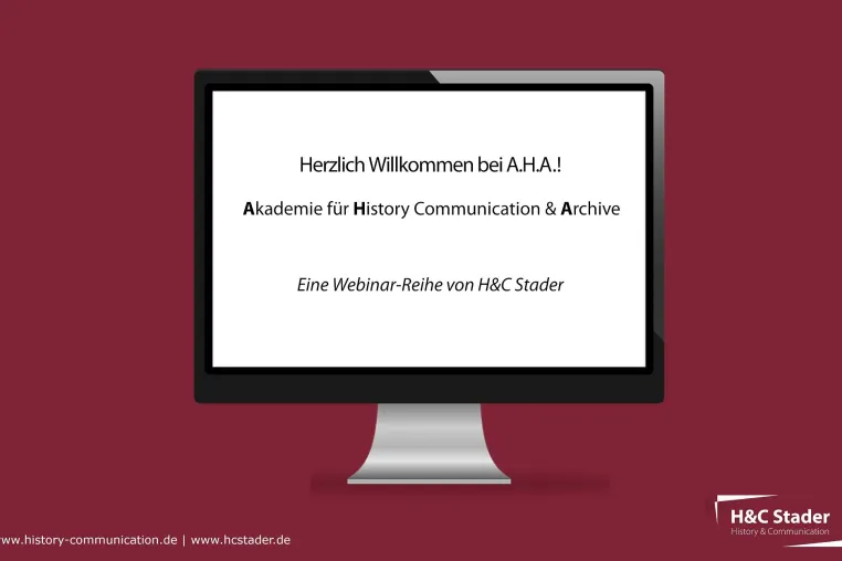 Bild: Erstmals Webinare für History Communication und Archivwesen