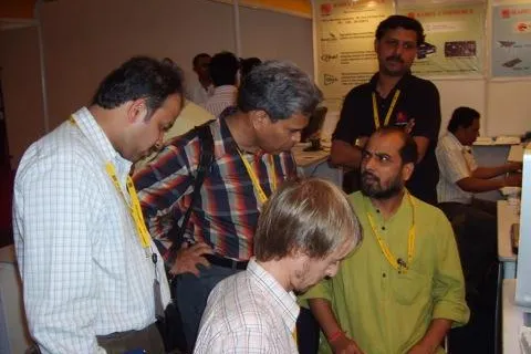 Bild: ToolsOnAir auf der BES 2008 in New Delhi